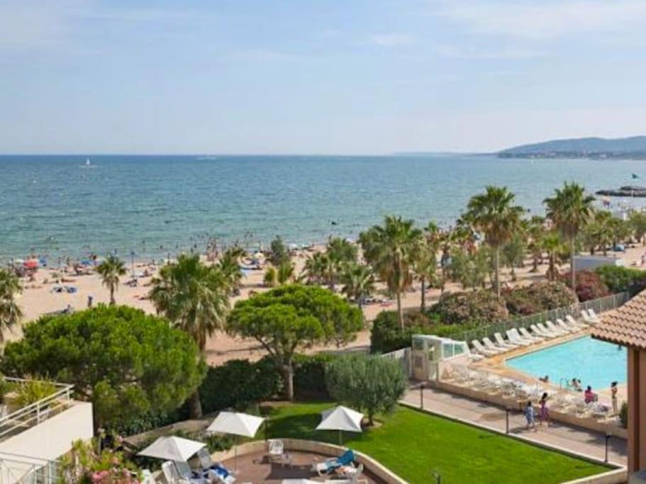 Port Frejus Cap Hermes Vue Mer Et Port Pieds Dans L'Eau Piscine Pkg Buitenkant foto