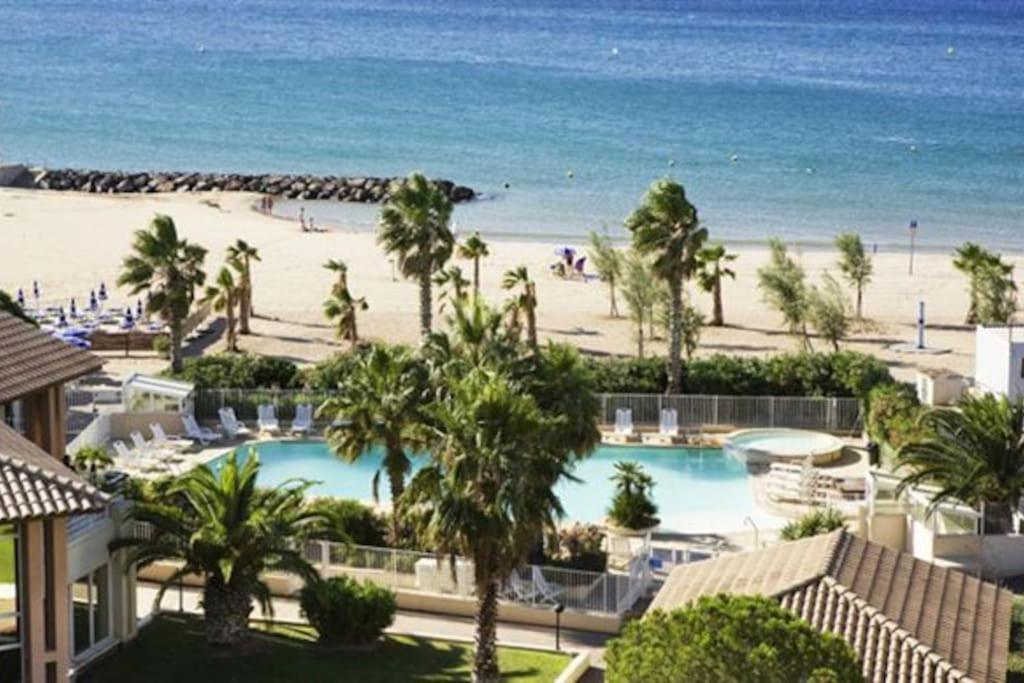 Port Frejus Cap Hermes Vue Mer Et Port Pieds Dans L'Eau Piscine Pkg Buitenkant foto